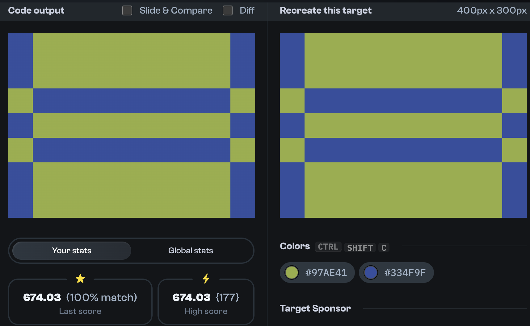 Target 166 comparison