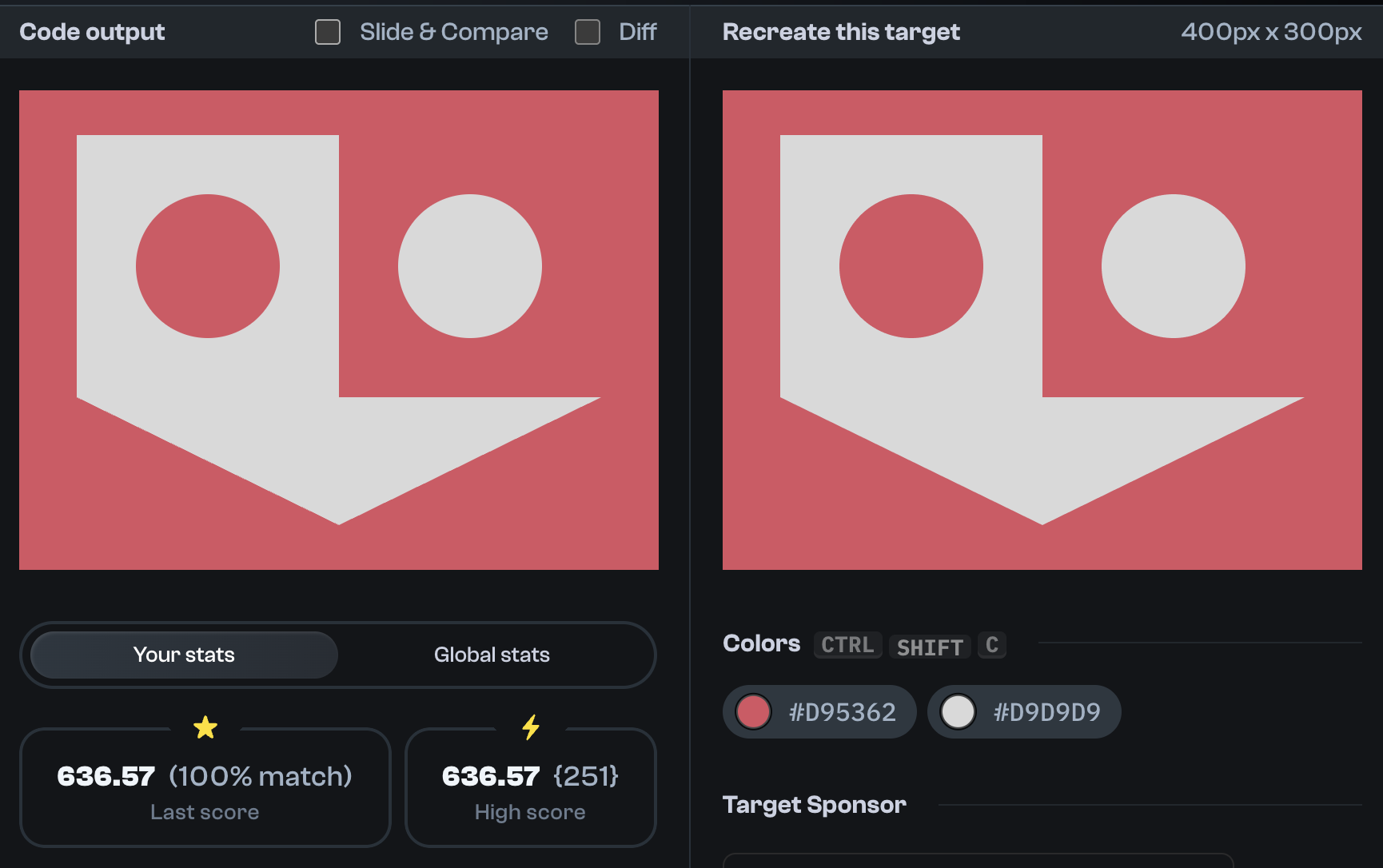 Target 167 comparison