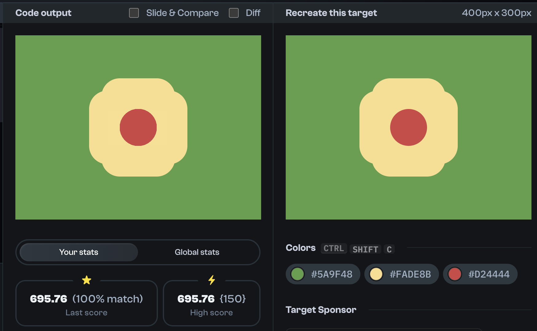 Target 174 comparison