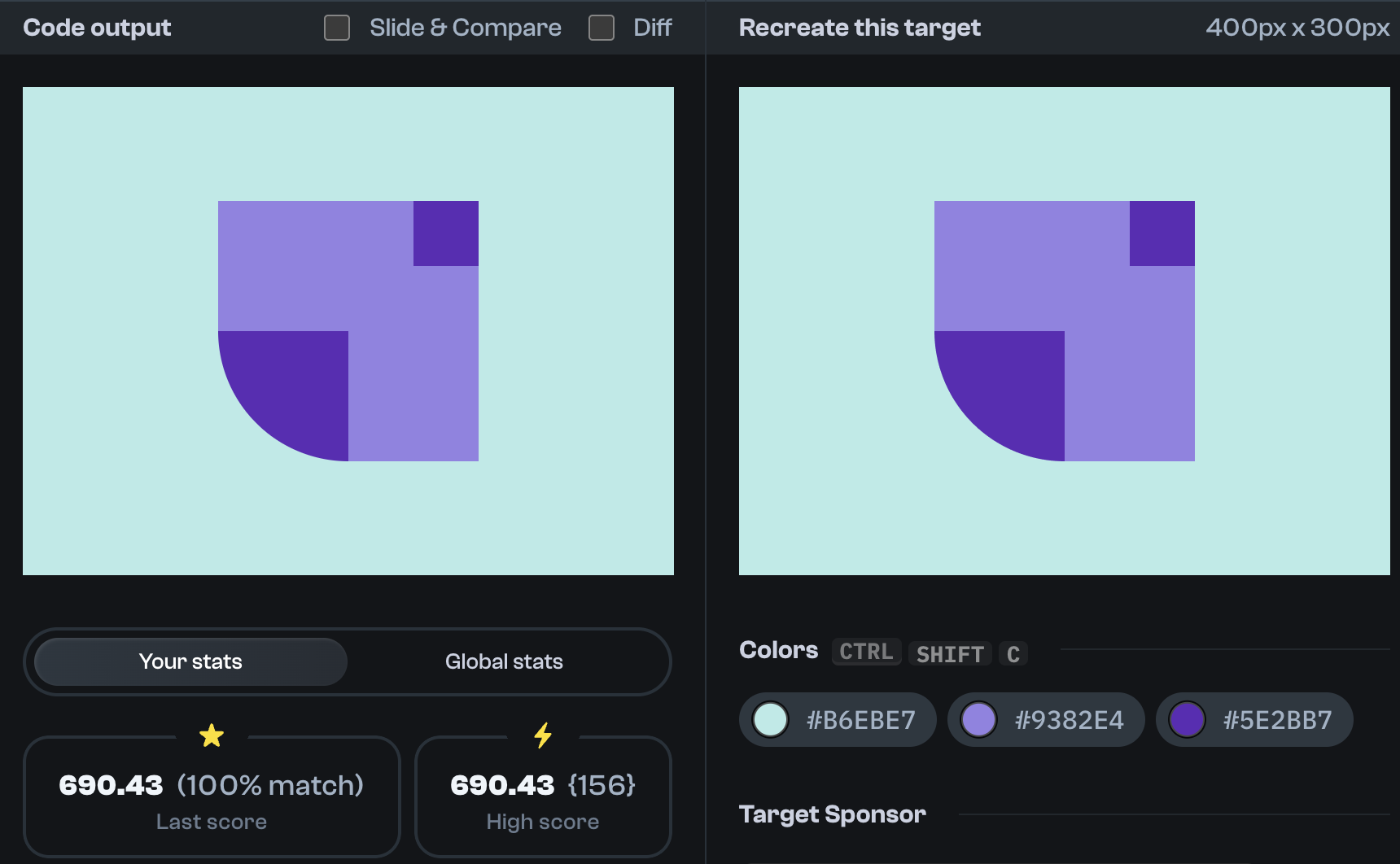 Target 176 comparison