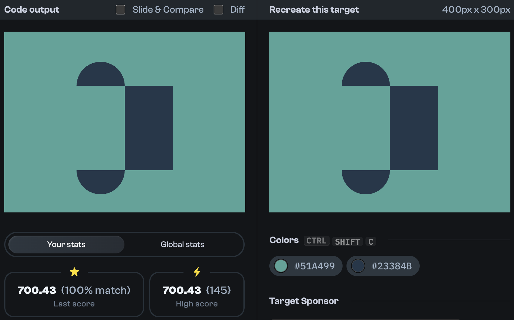 Target 182 comparison