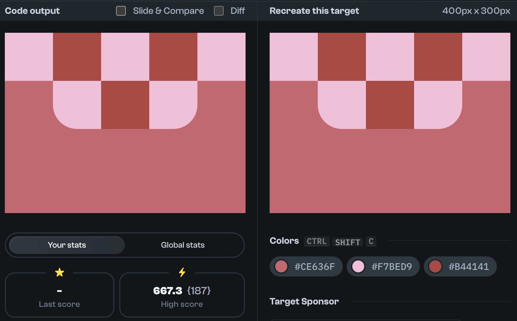Target 184 comparison