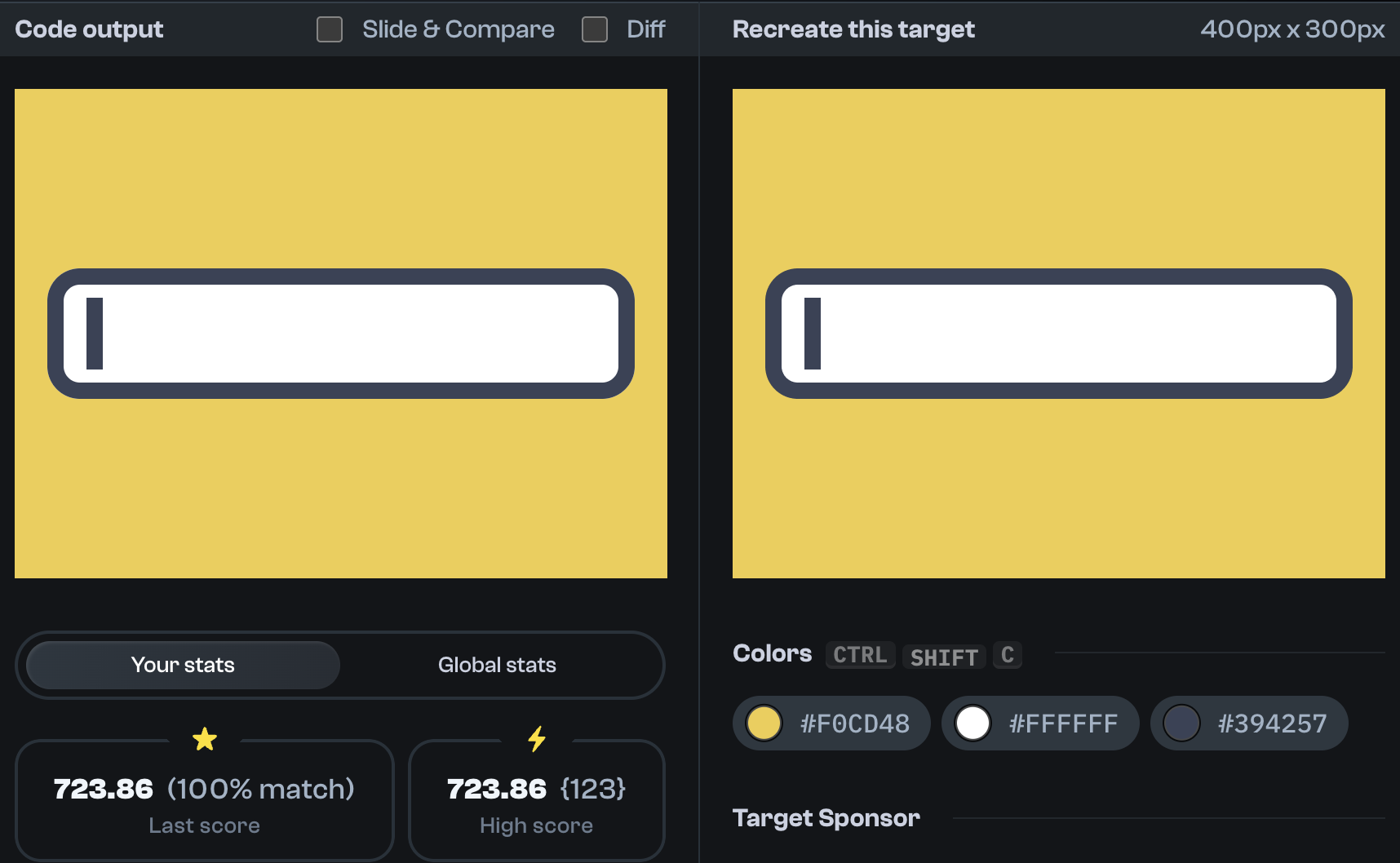 Target 186 comparison