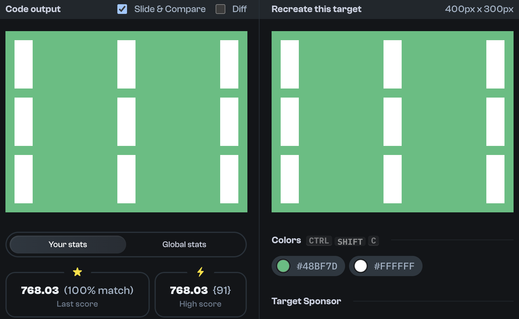 Target 194 comparison