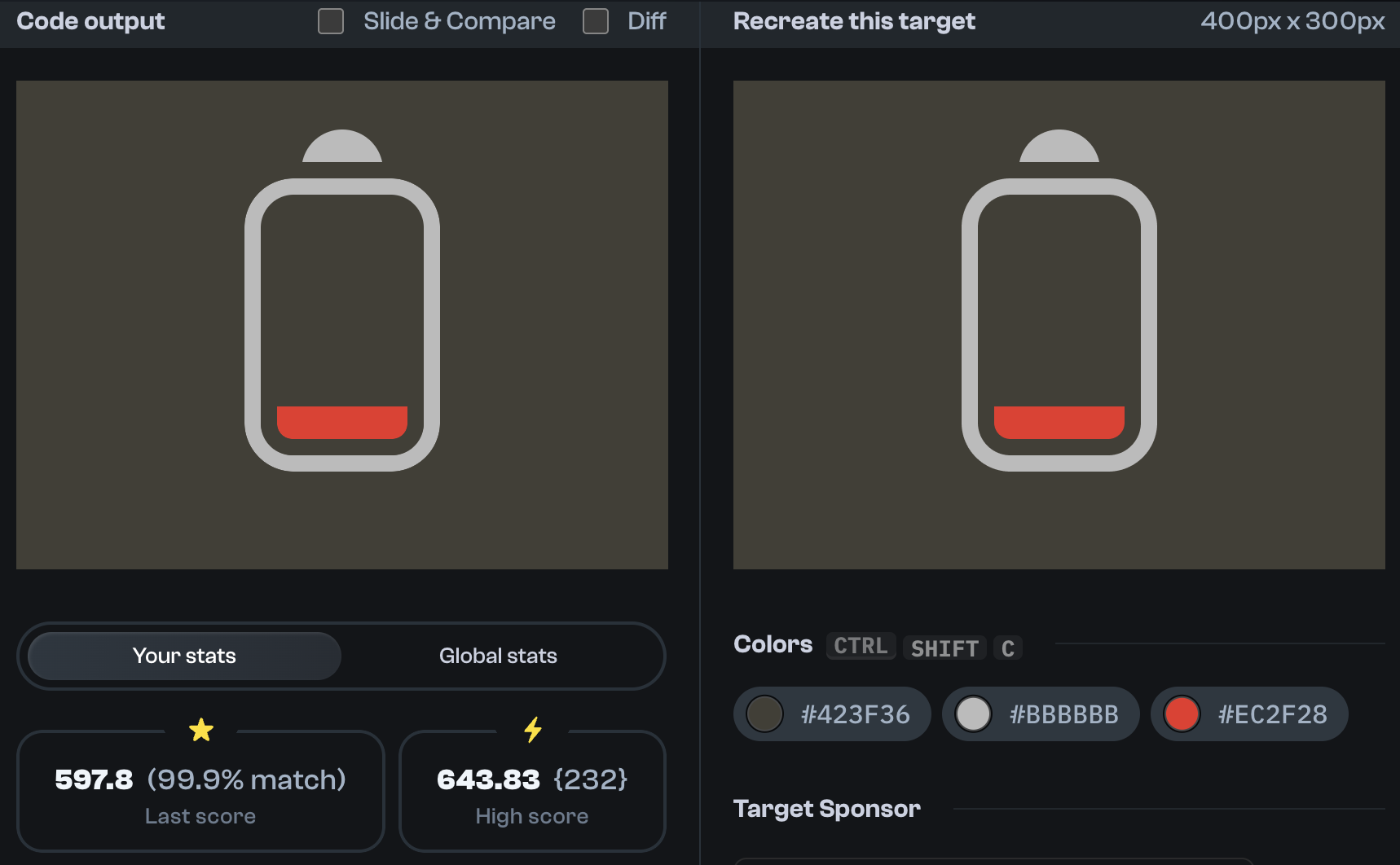 Target 202 comparison