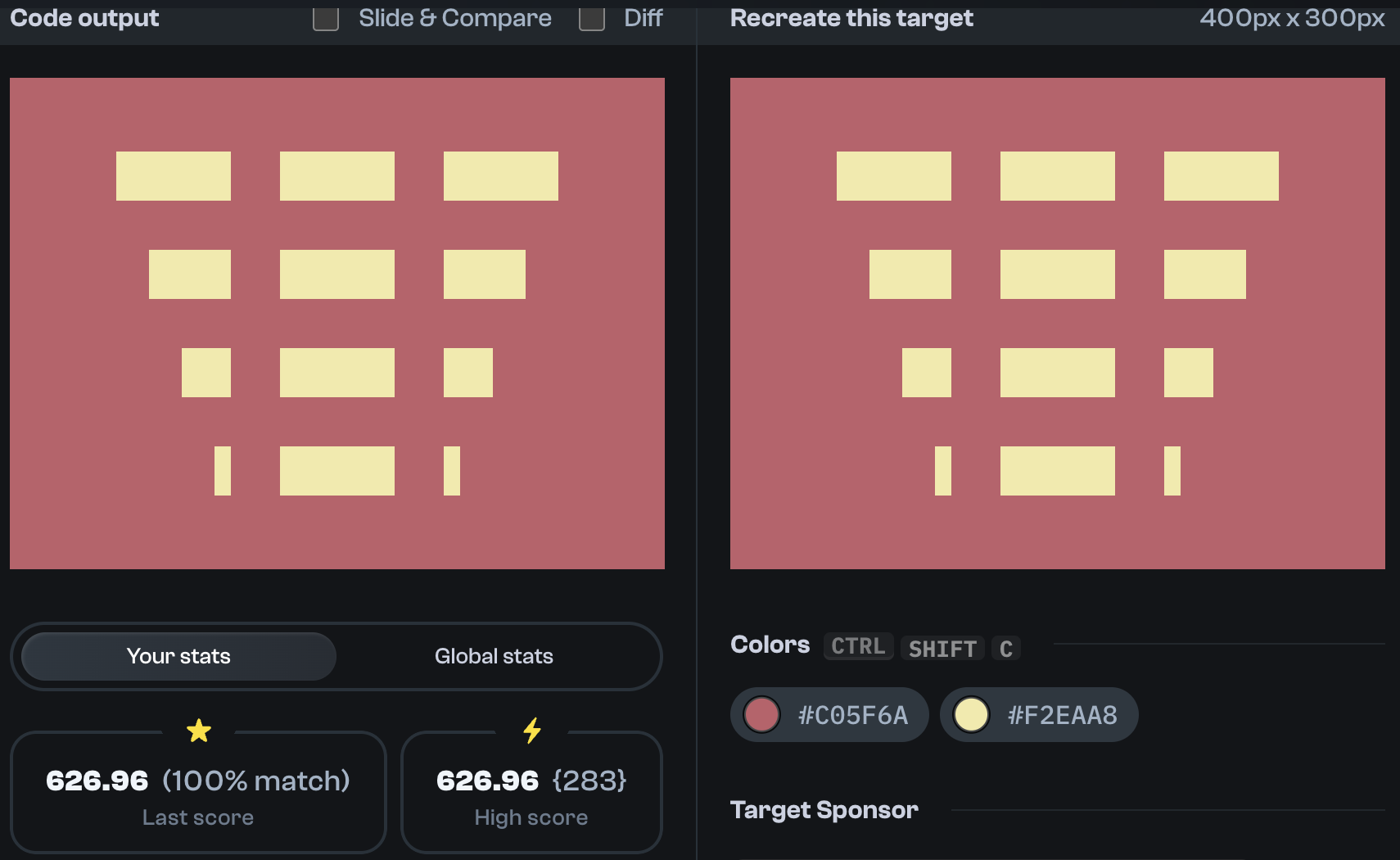 Target 204 comparison
