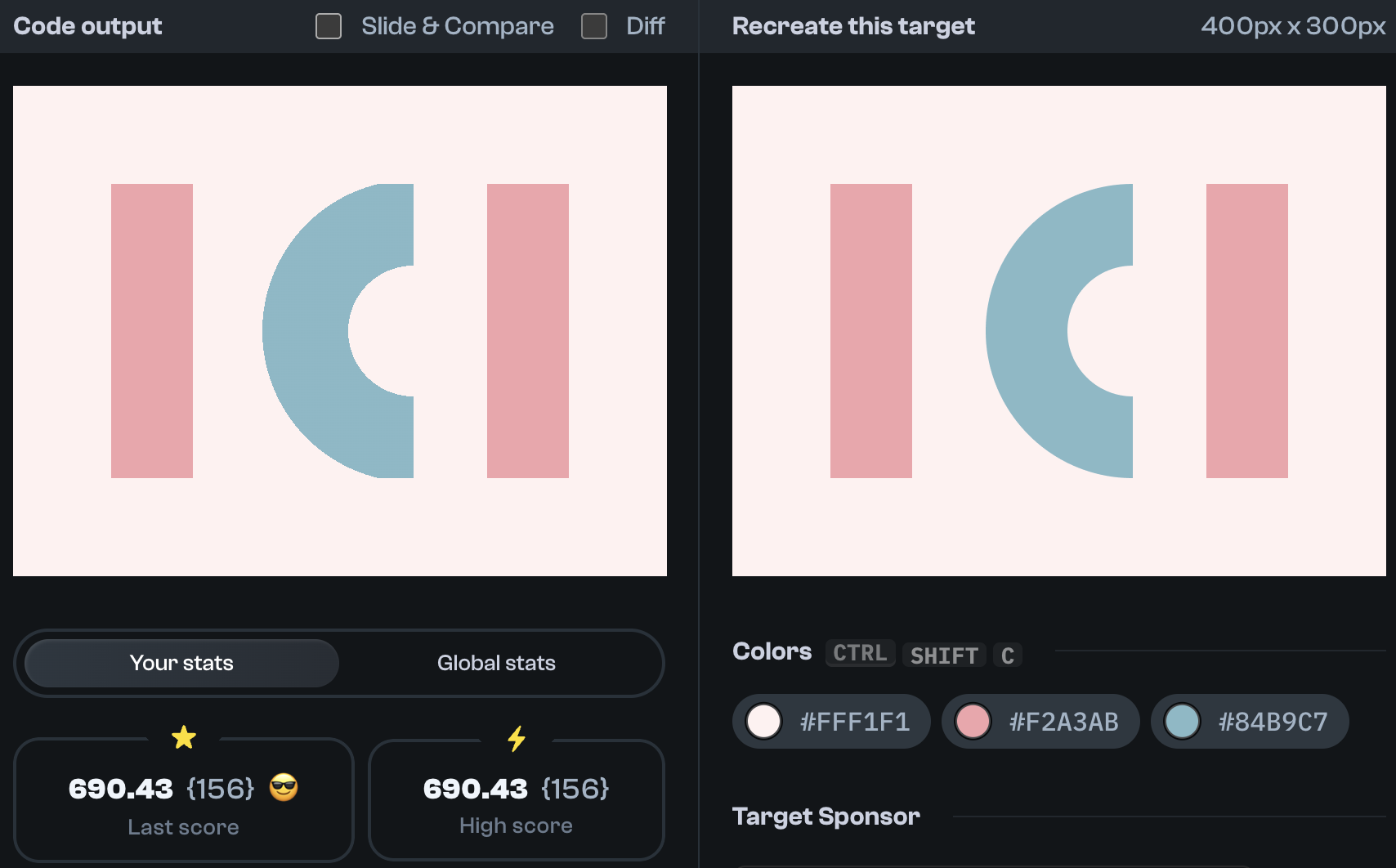 Target 258 comparison