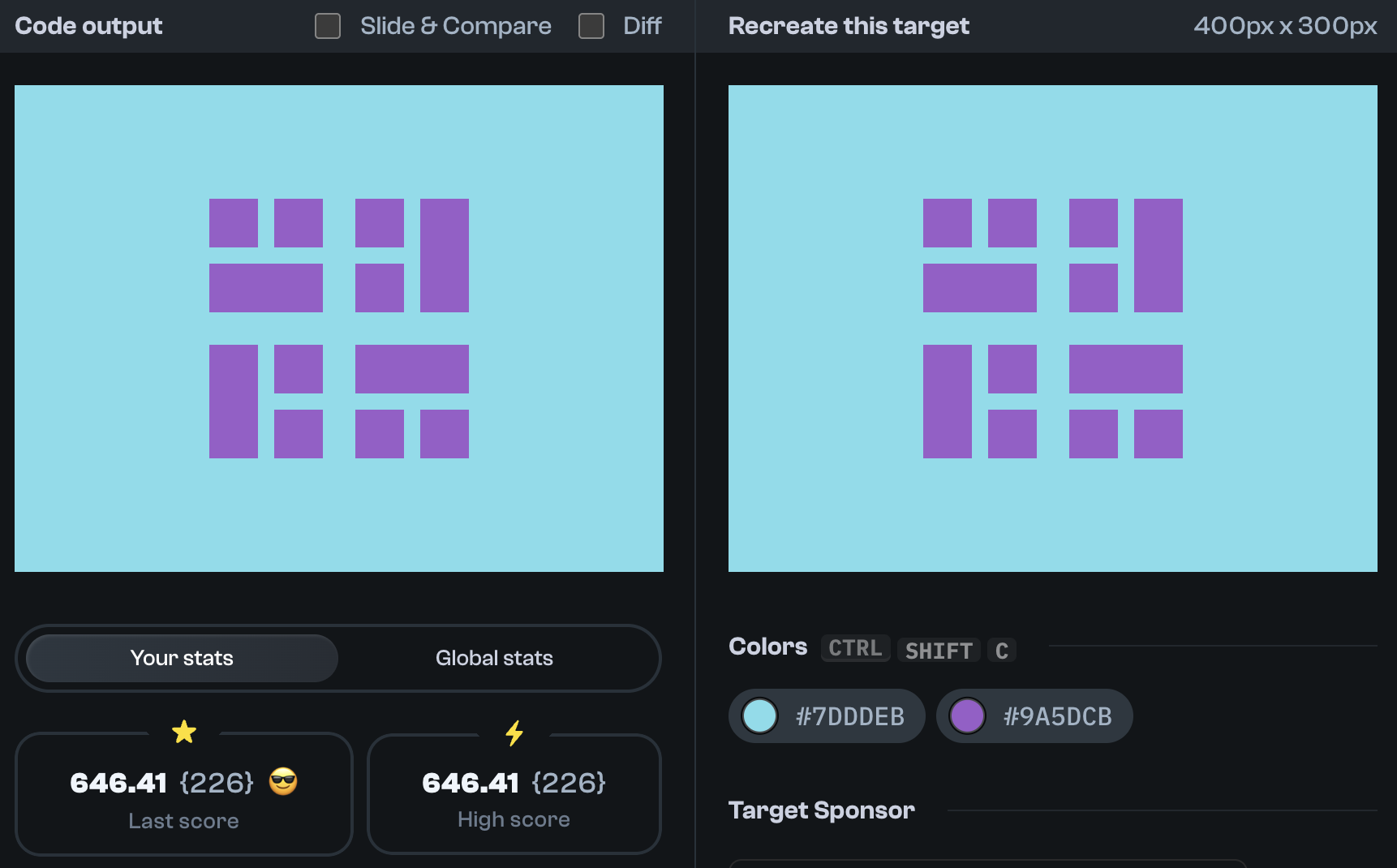 Target 267 comparison