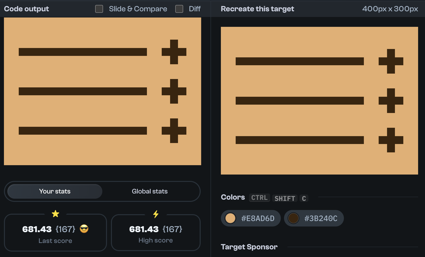 Target 298 comparison