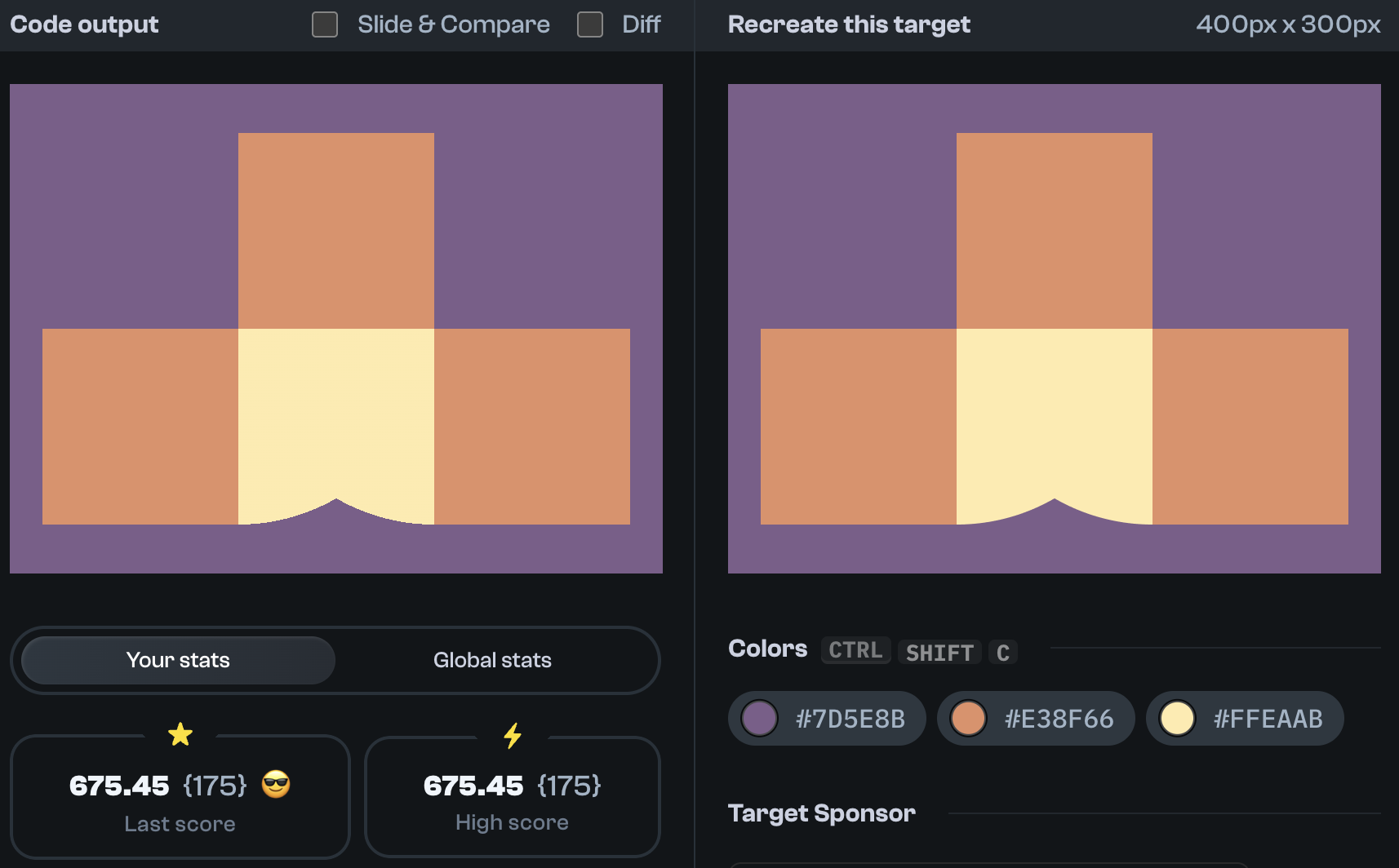 Target 67 comparison