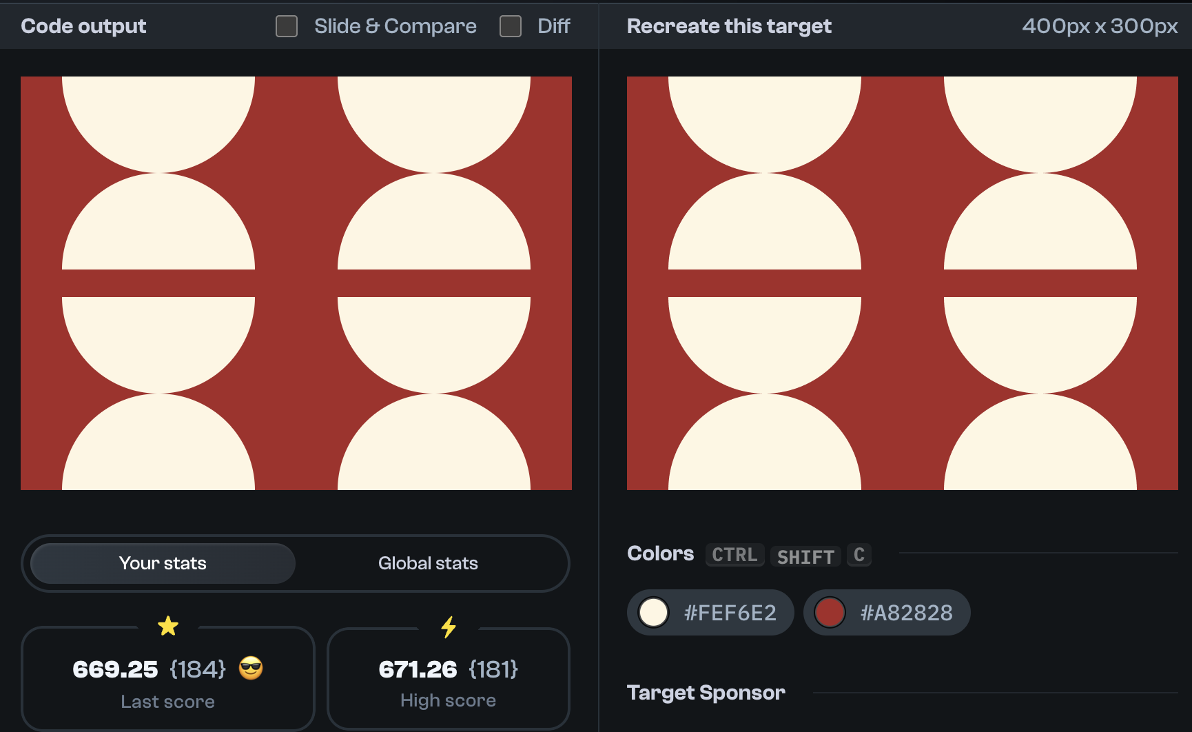 Target 85 comparison
