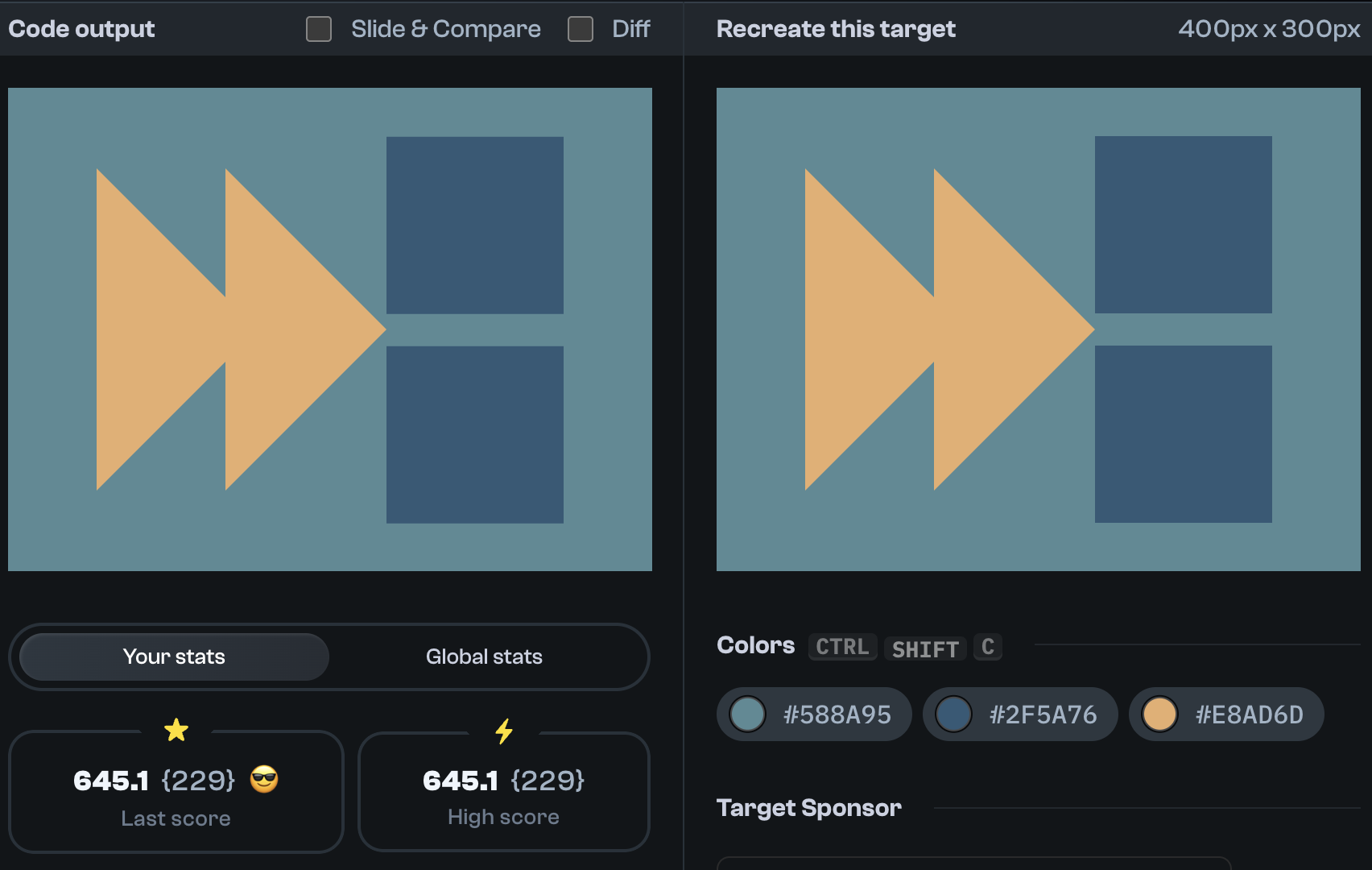 Target 103 comparison