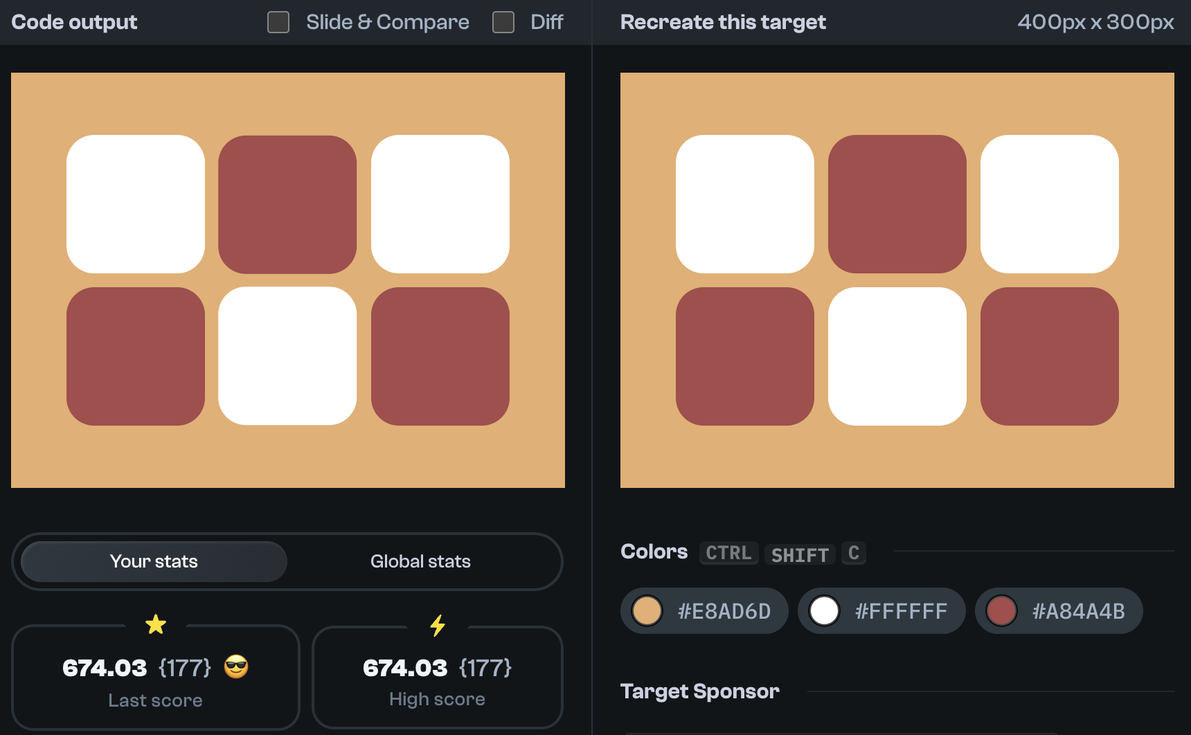 Target 106 comparison