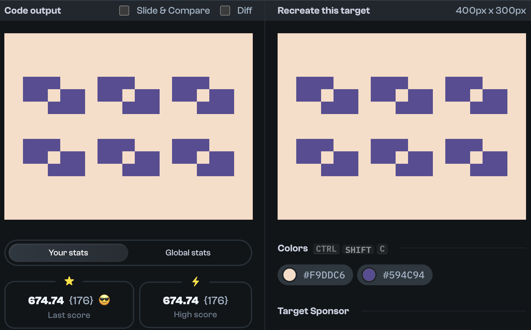 Target 116 comparison