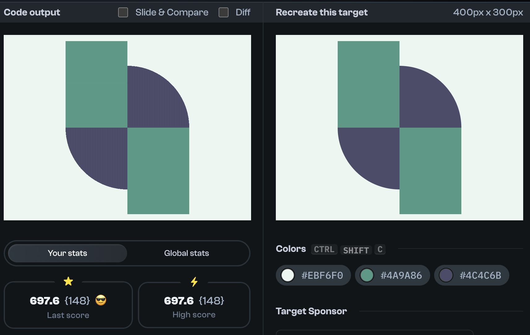 Target 124 comparison