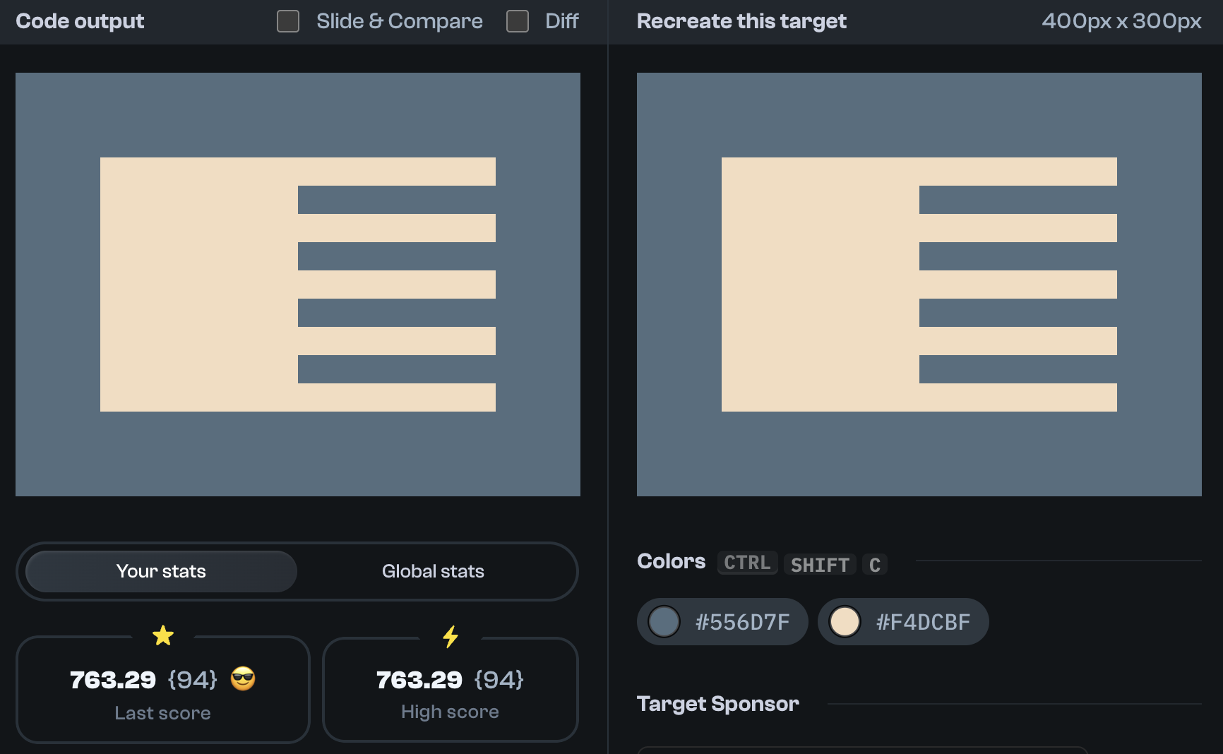 Target 132 comparison