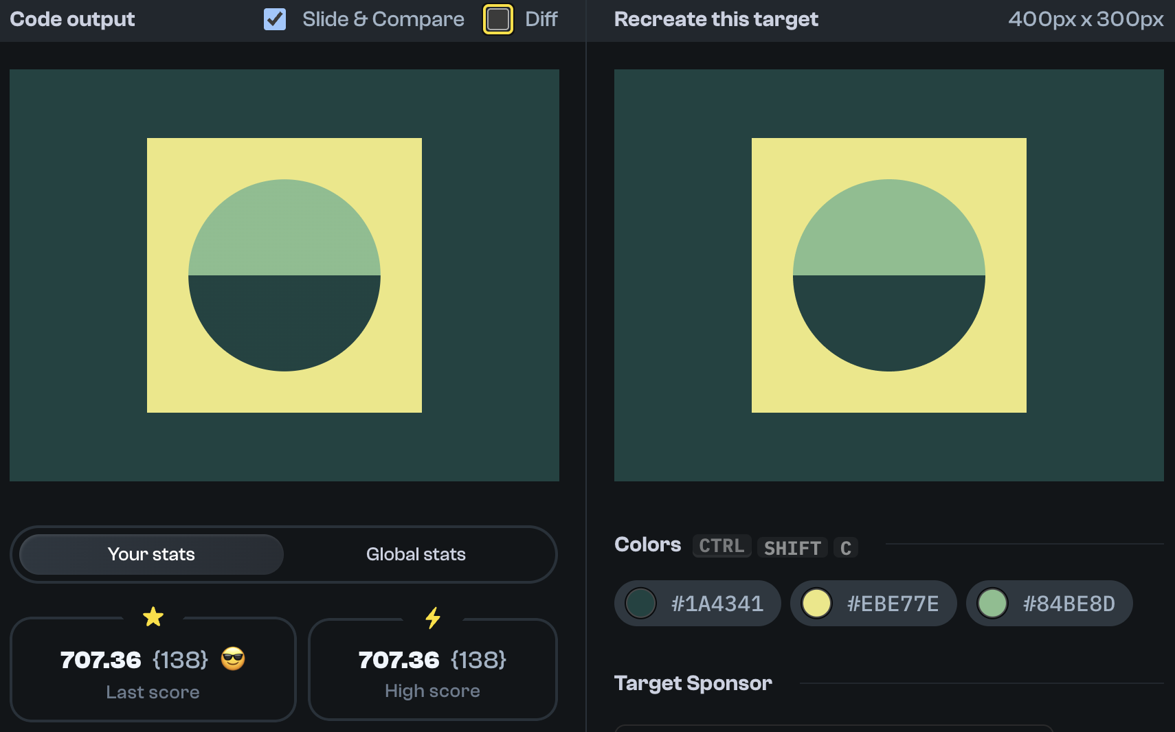 Target 134 comparison