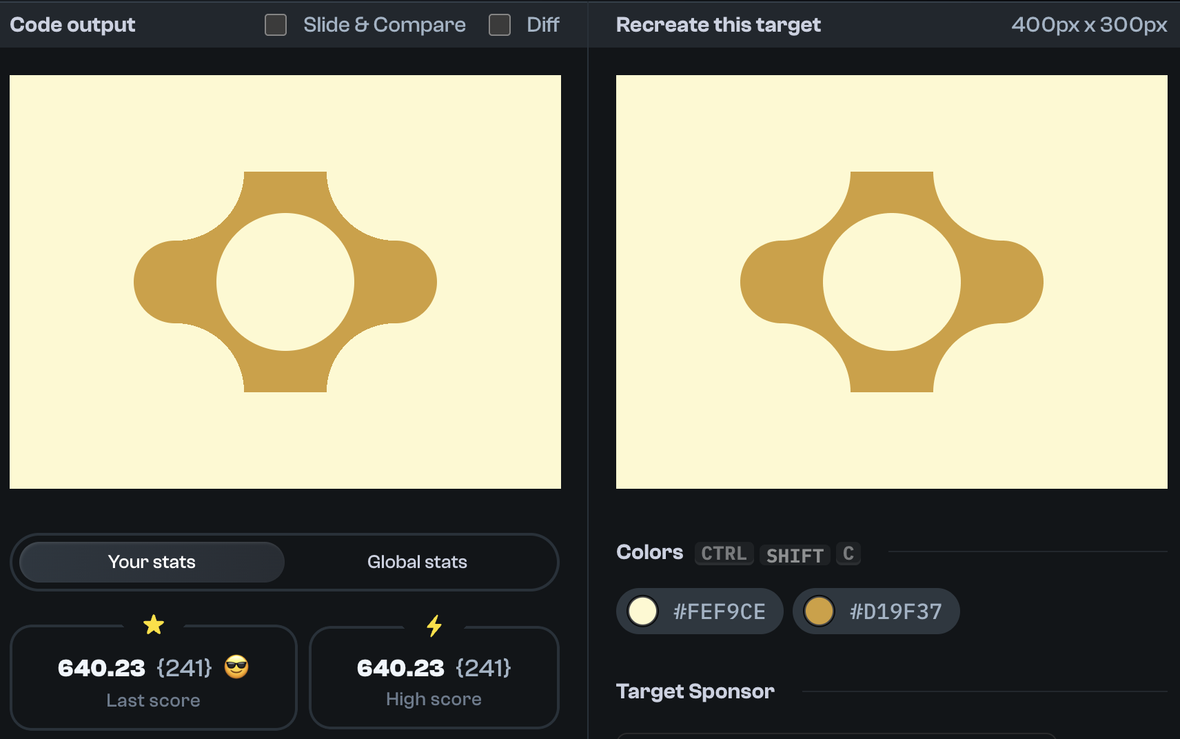 Target 152 comparison