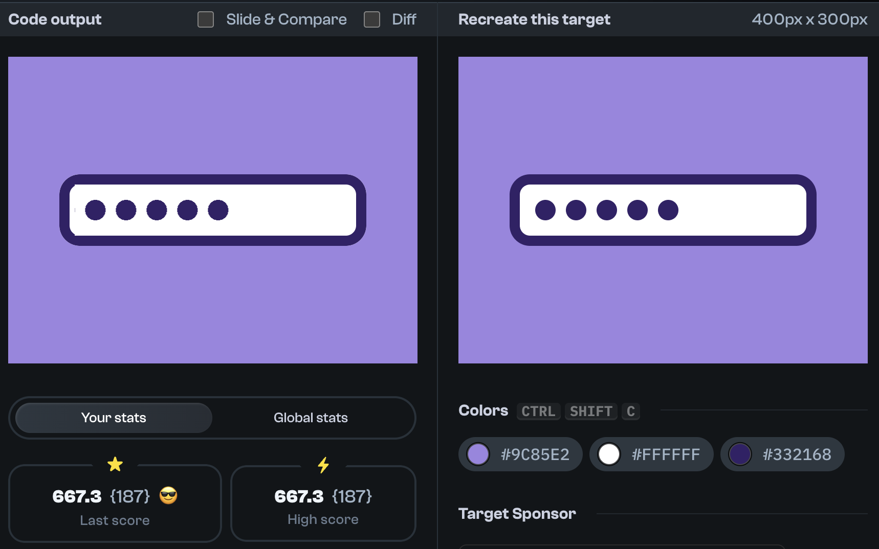 Target 156 comparison