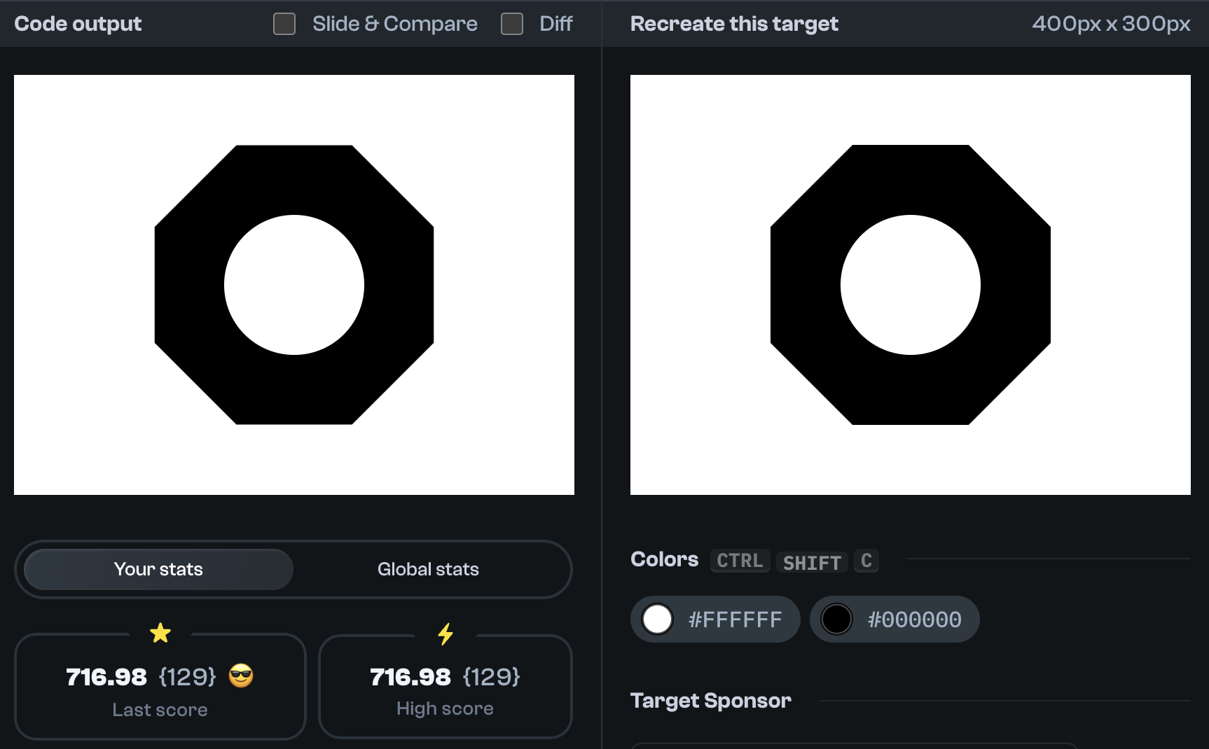 Target 164 comparison