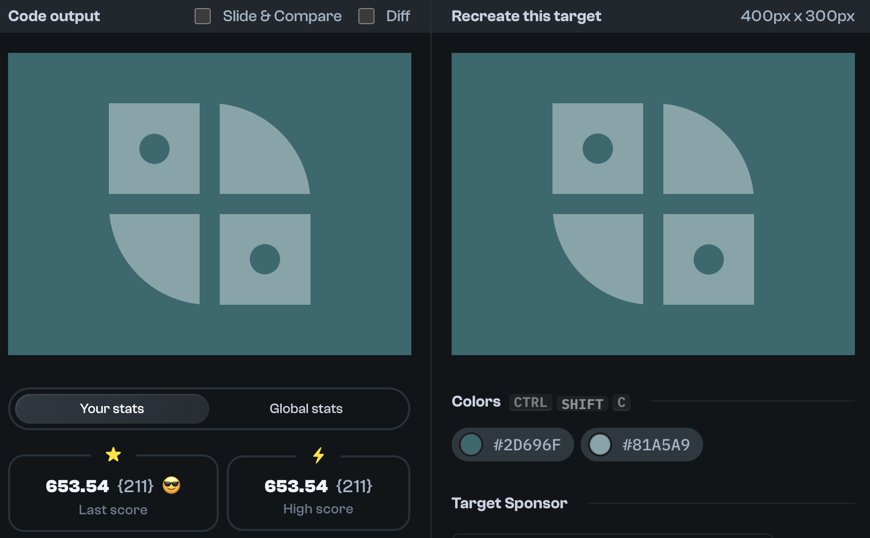 Target 166 comparison