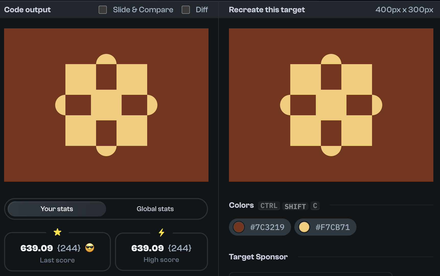 Target 167 comparison
