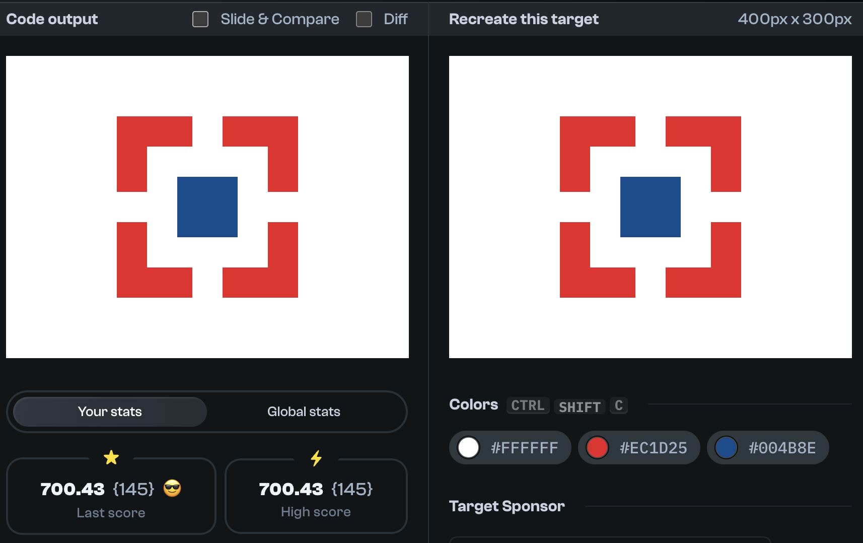 Target 172 comparison