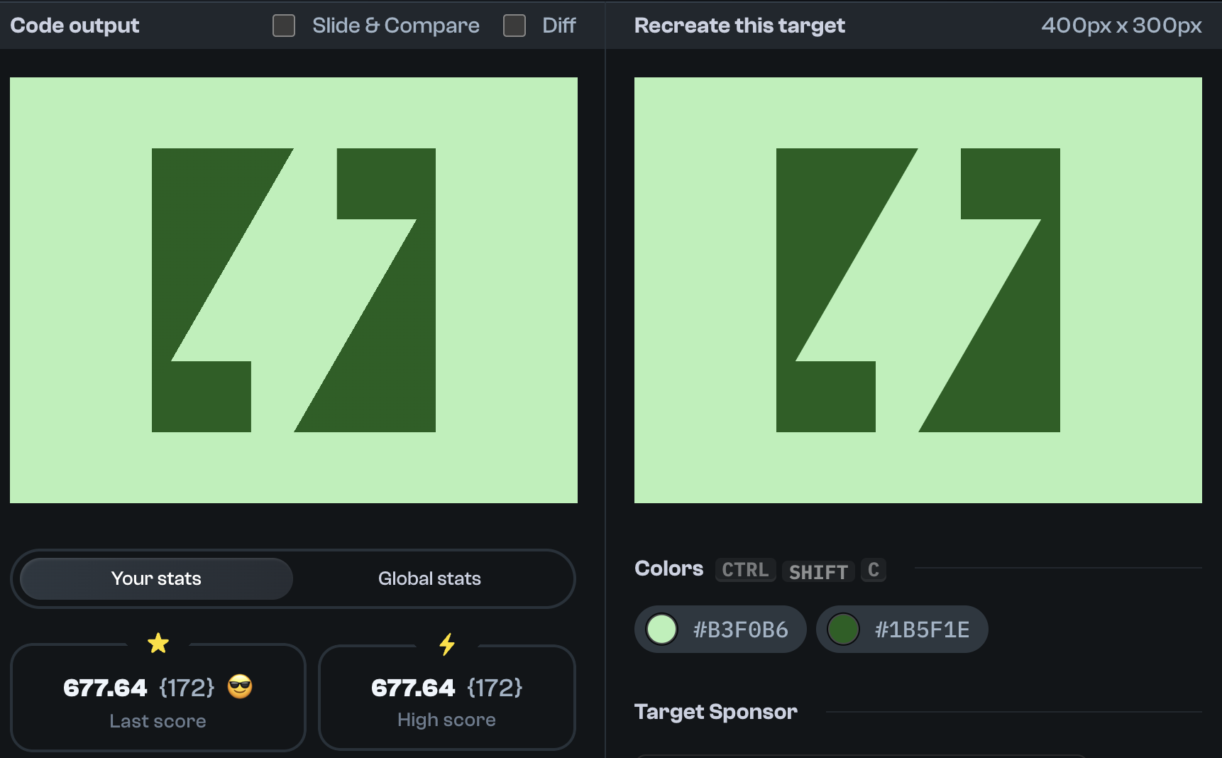 Target 174 comparison