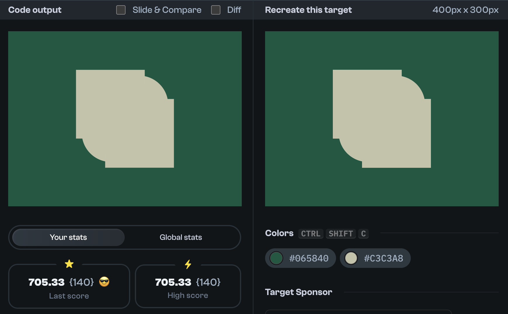 Target 213 comparison