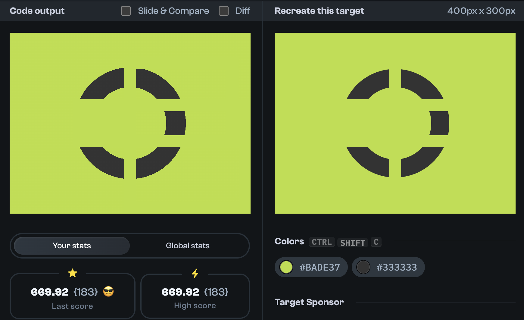 Target 244 comparison