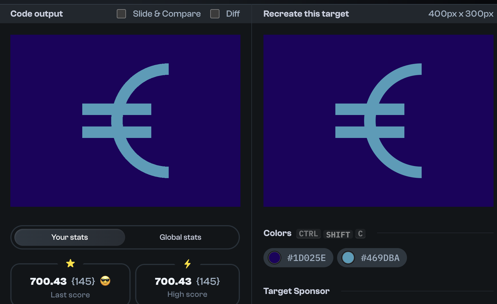 Target 264 comparison