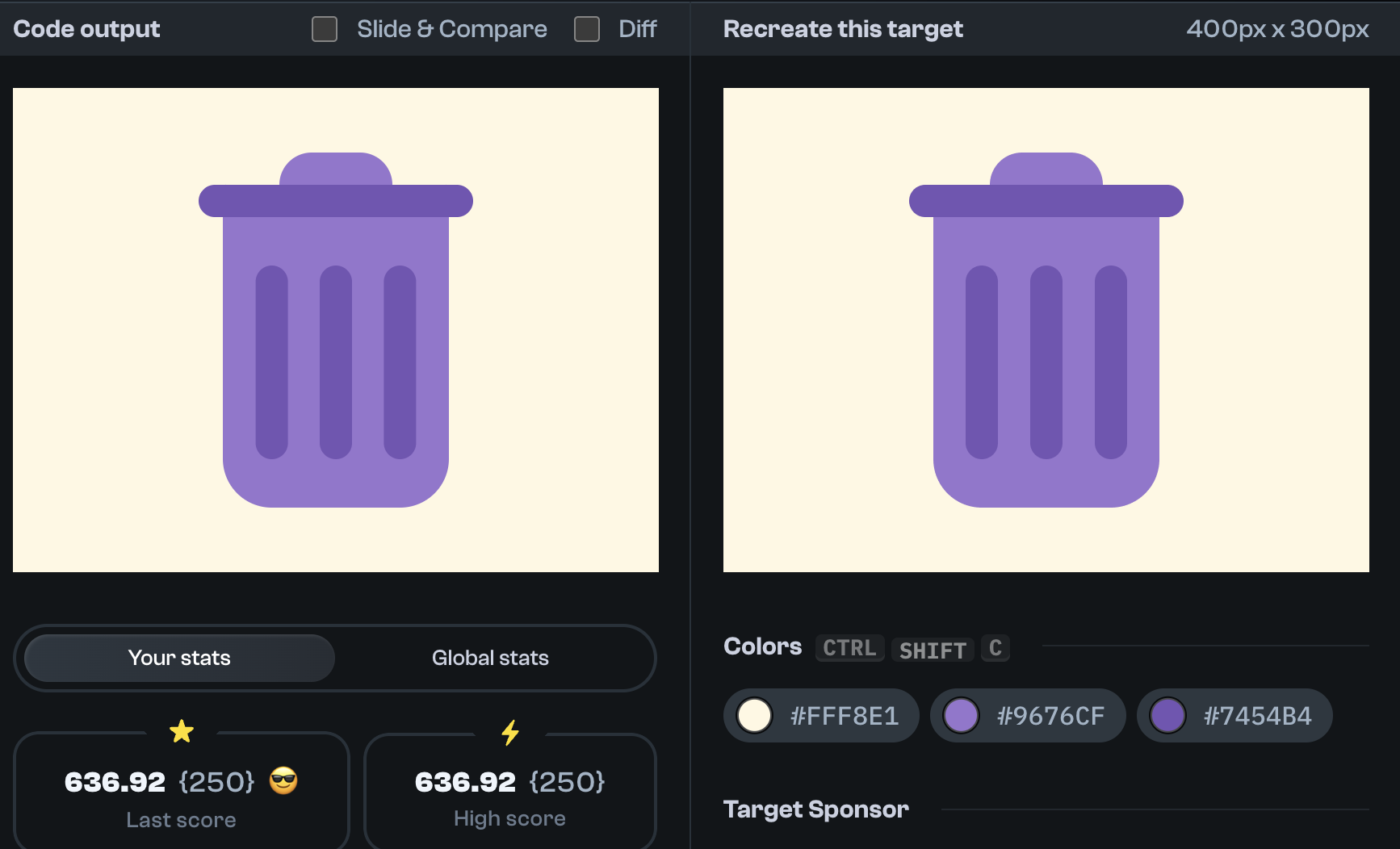 Target 268 comparison