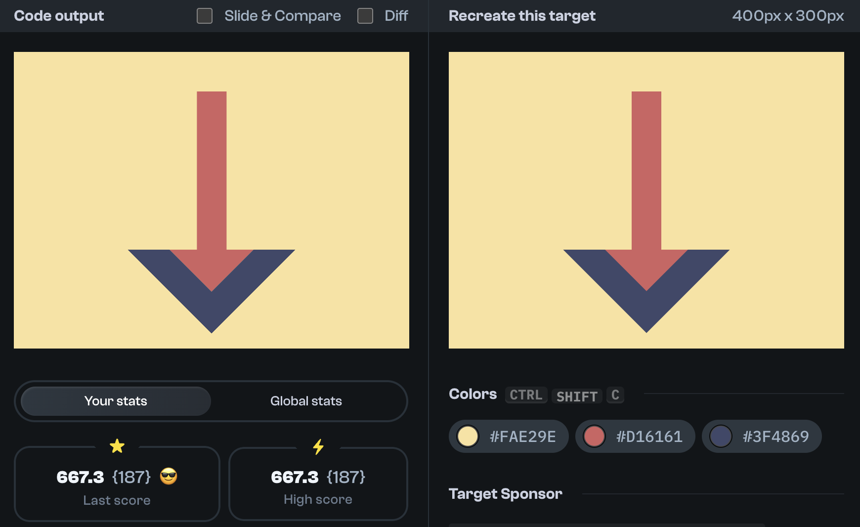 Target 284 comparison