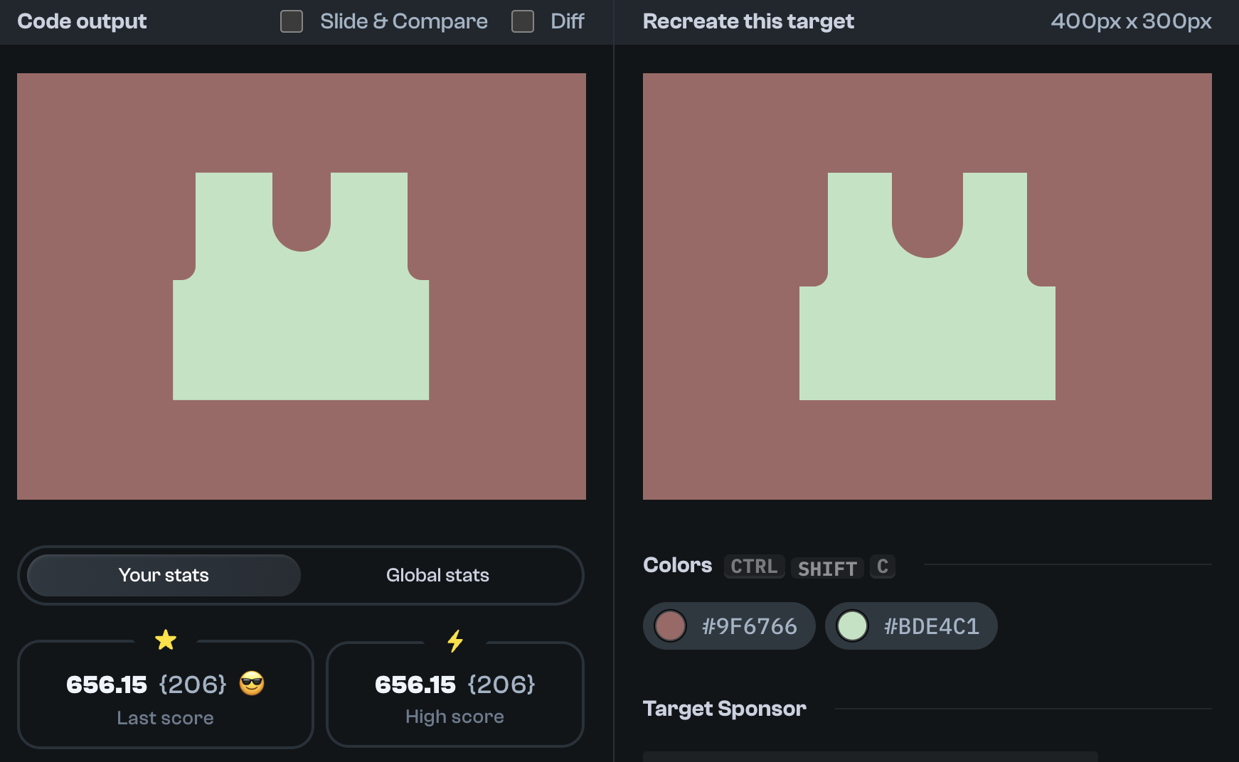 Target 287 comparison