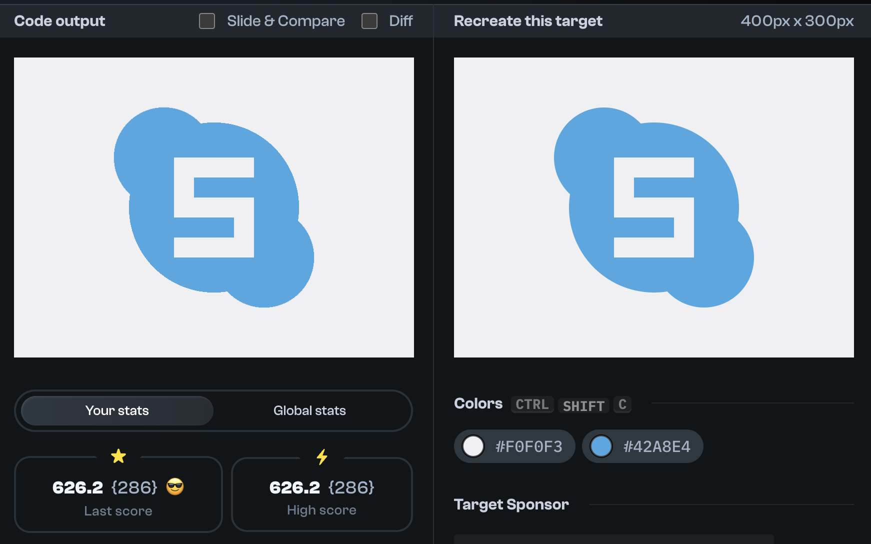Target 293 comparison